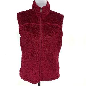 L.L. Bean Polartec raspberry color zip up vest